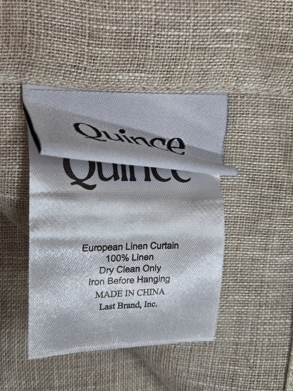 NWOT QUINCE Set Of 4 48x108 European Linen Sheer Curtains Flax 9959